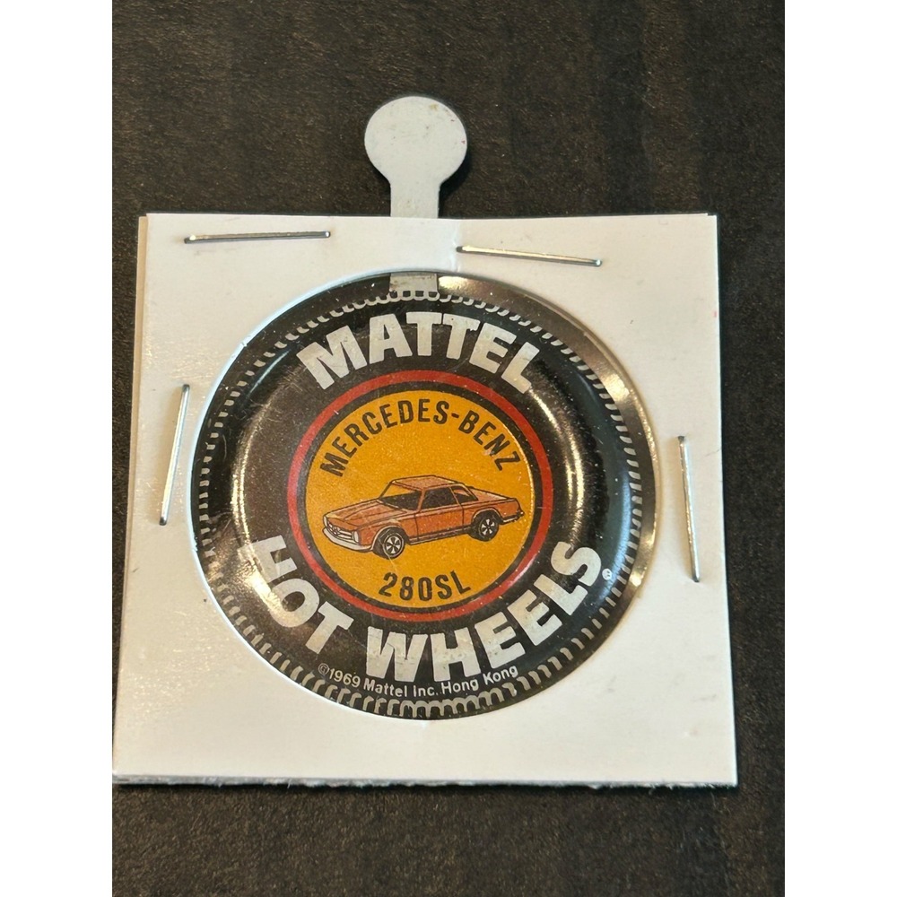 HOT WHEELS 1969 VINTAGE REDLINE MERCEDES BENZ 280SL BUTTON BADGE